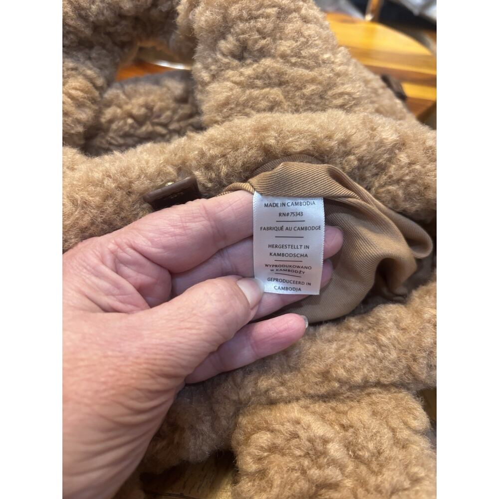 Laundry by Shelli Segal Y2K Los Angeles Small Brown Faux Fur Sherpa Crossbody - Picture 16 of 16